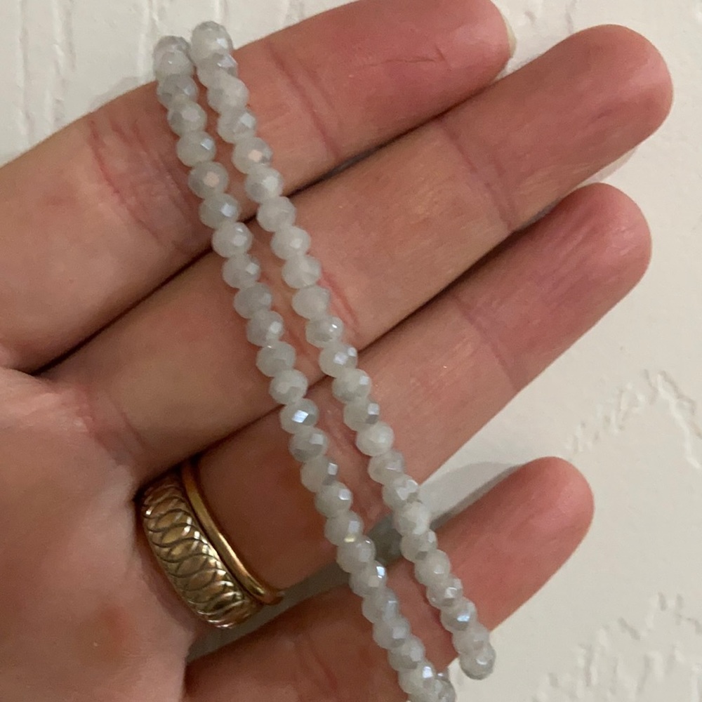 Icy blue choker 13.5 in